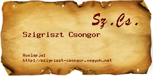 Szigriszt Csongor névjegykártya