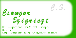 csongor szigriszt business card